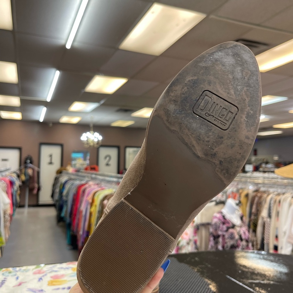 dingo Taupe Suede Western Booties - Picture 5 of 7
